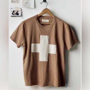 Imogene and Willie original t-shirt in fatigue brown size large